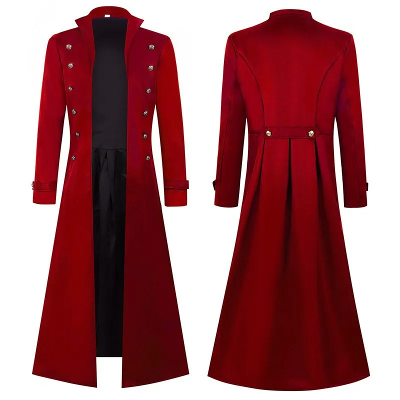 Medieval Men's Pirate Costume  - Vintage Fashion Jacket ulasan dan harga