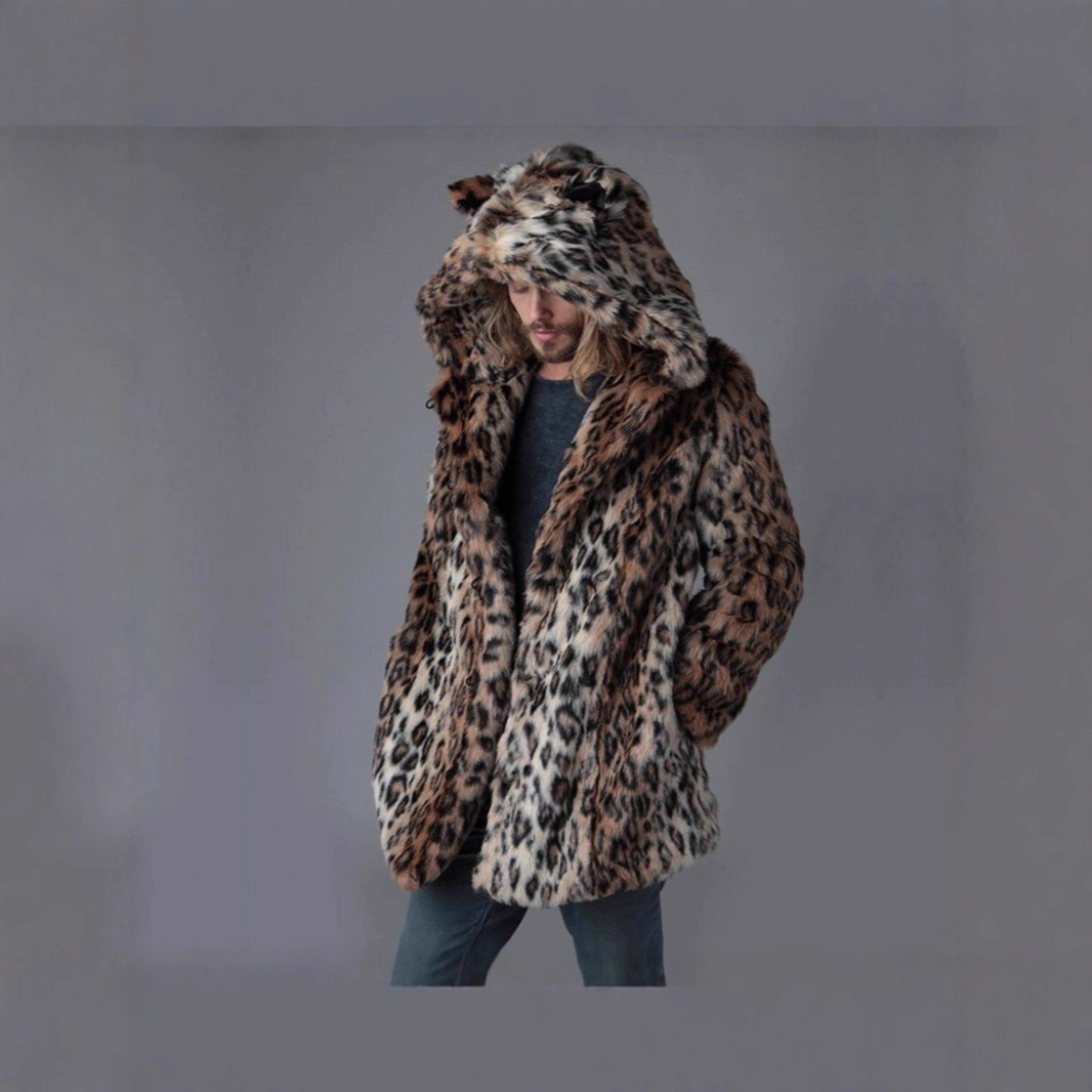 Men Faux Fur Jacket Winter Coa - Vintage Fashion Jacket ulasan dan harga
