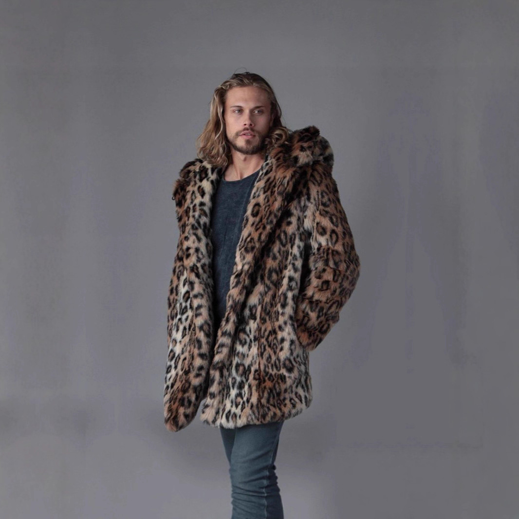 Men Faux Fur Jacket Winter Coa - Vintage Fashion Jacket ulasan dan harga