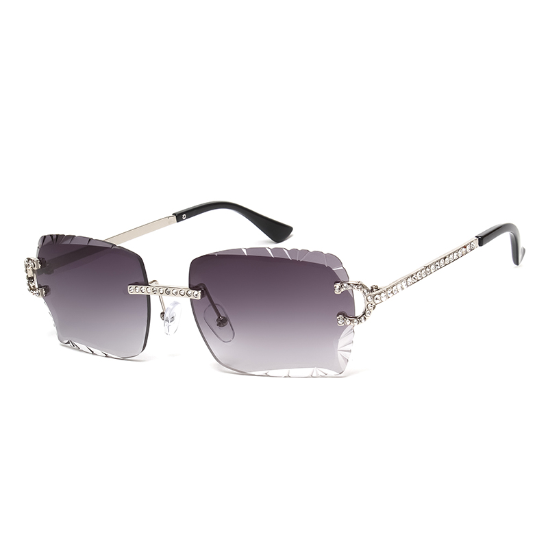 Fashion Rimless Square Sunglas - Vintage Fashion Brands ulasan dan harga
