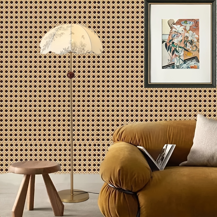 Vintage Wicker Style Self-Adhe - Vintage Fashion Wallpaper ulasan dan harga