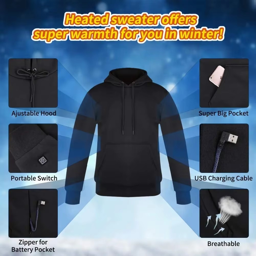 Women USB Heating Hoodies Men  - Vintage Fashion Jacket ulasan dan harga