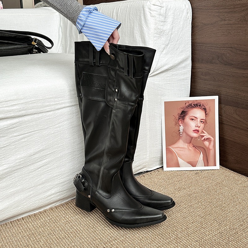 Womens Boots Vintage Women Kne - Vintage Fashion Aesthetic ulasan dan harga
