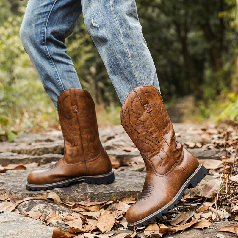 Men's Boots Classic Handmade E - Vintage Fashion Boots ulasan dan harga