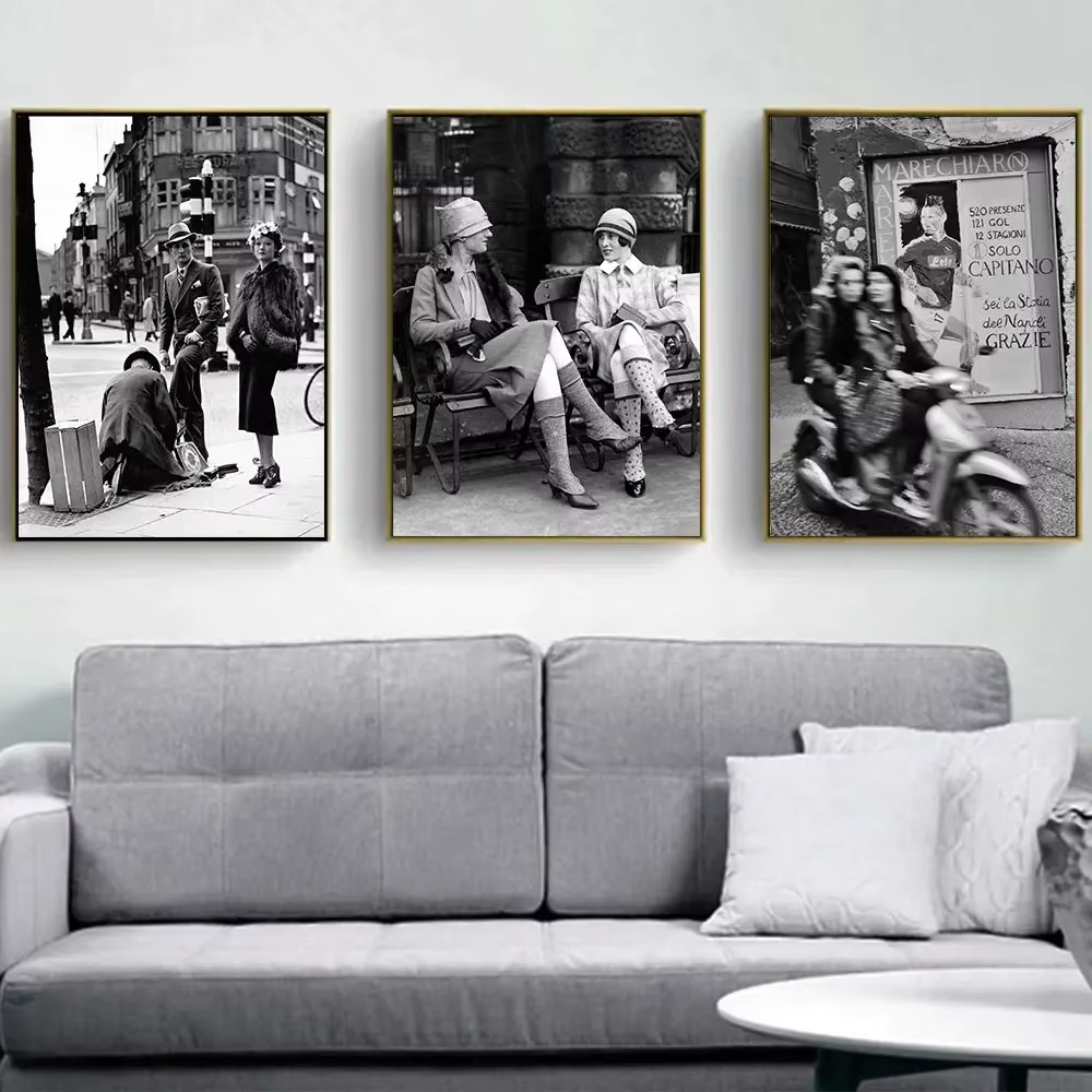 Fashion Black And White Vintag - Vintage Fashion In Paris ulasan dan harga