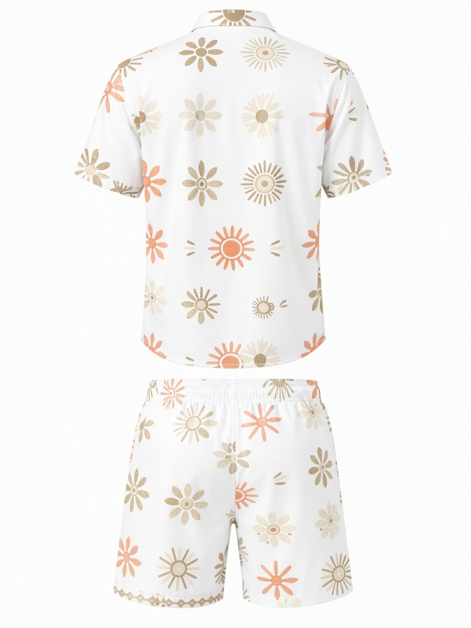 Mens Floral Short Sleeve Shirt - Printed Floral Shirt ulasan dan harga