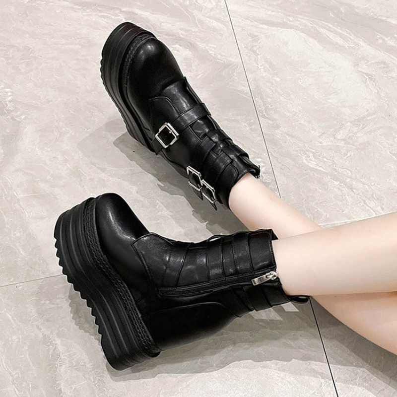 2025 New 13cm PU Women Autumn  - Vintage Fashion Rome ulasan dan harga