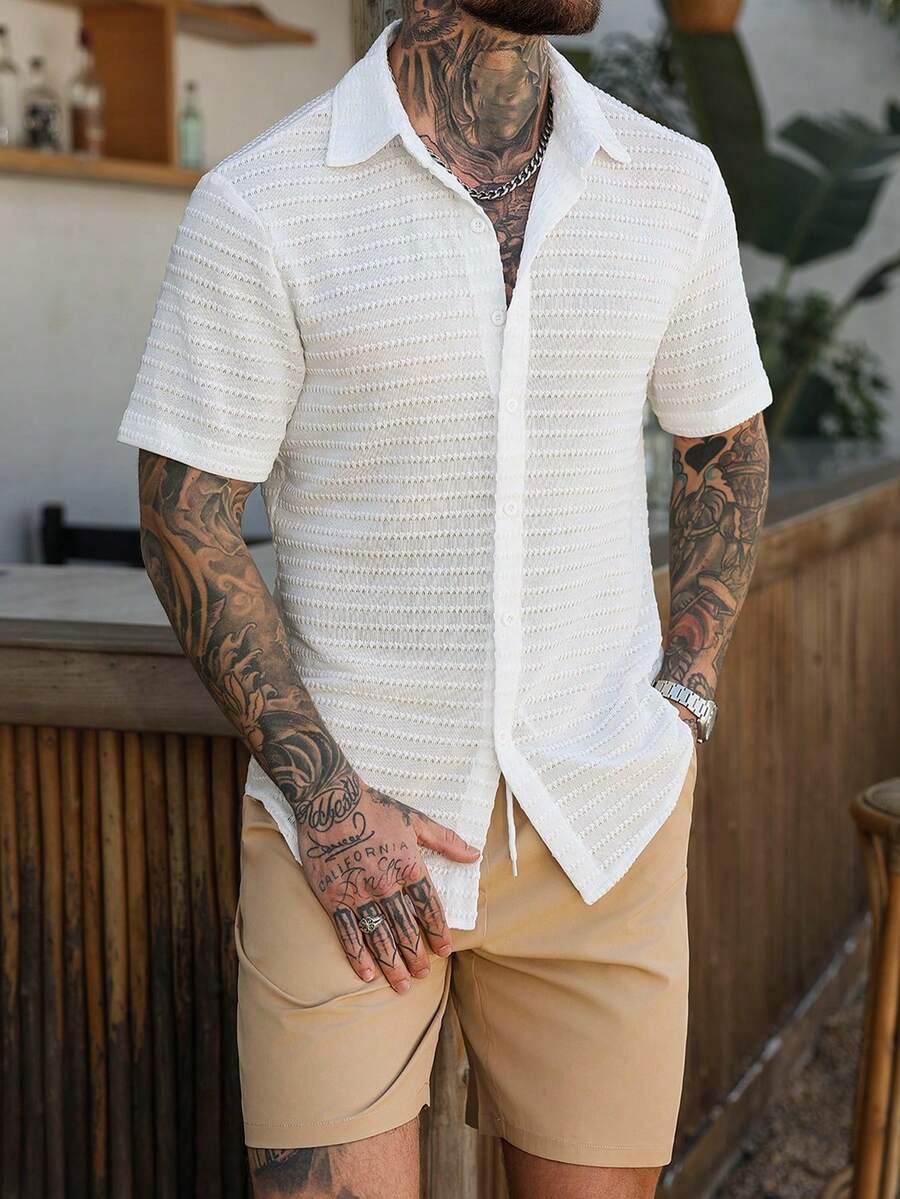 Genlund Men's Burnt Orange Sum - Printed Floral Shirt ulasan dan harga