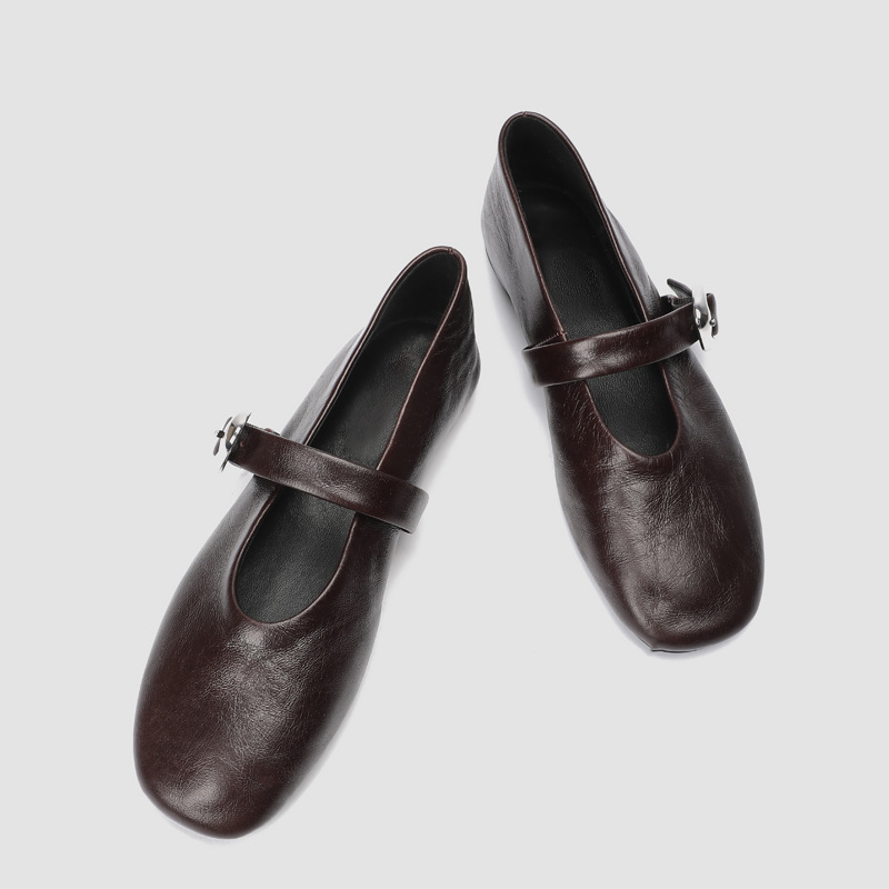 Women Mary Jane Shoes pu Leath - Vintage Fashion Aesthetic ulasan dan harga