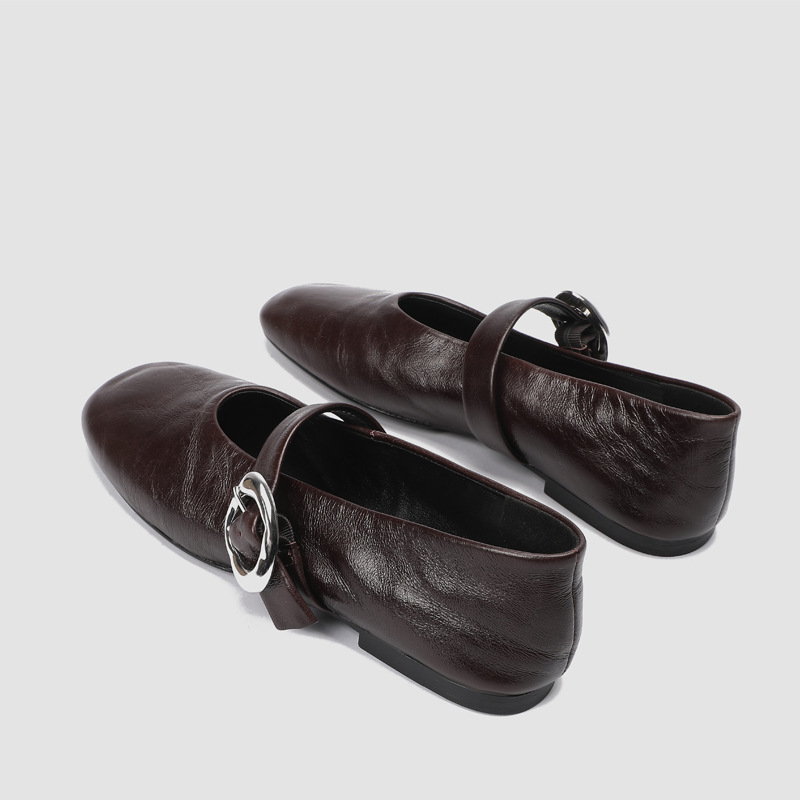 Women Mary Jane Shoes pu Leath - Vintage Fashion Aesthetic ulasan dan harga