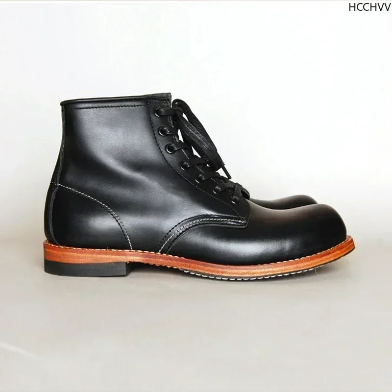 Vintage Men Goodyear-Welted Ge - Vintage Fashion Aesthetic ulasan dan harga