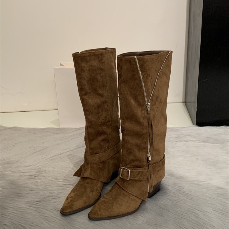 Women's Boots Vintage Suede Le - Vintage Fashion Boots ulasan dan harga